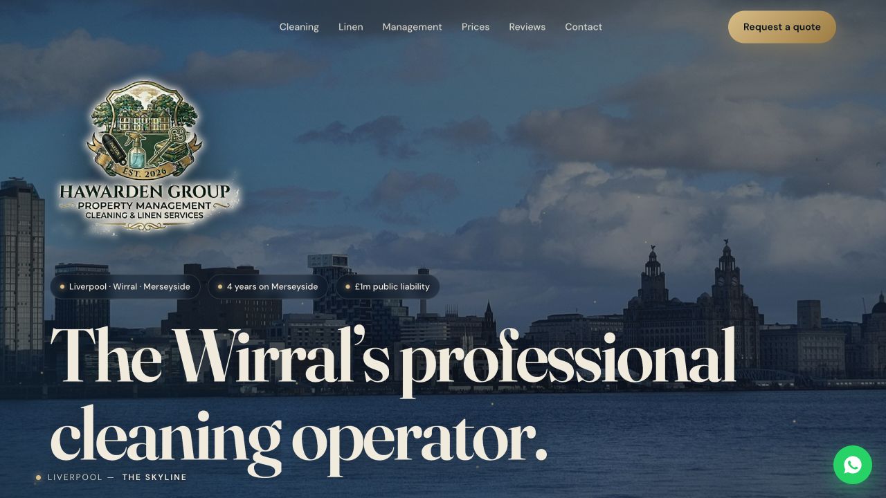 The Hawarden Group website, built by afullerlifeai